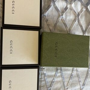 Gucci Cream and Green Embossed Box Collection